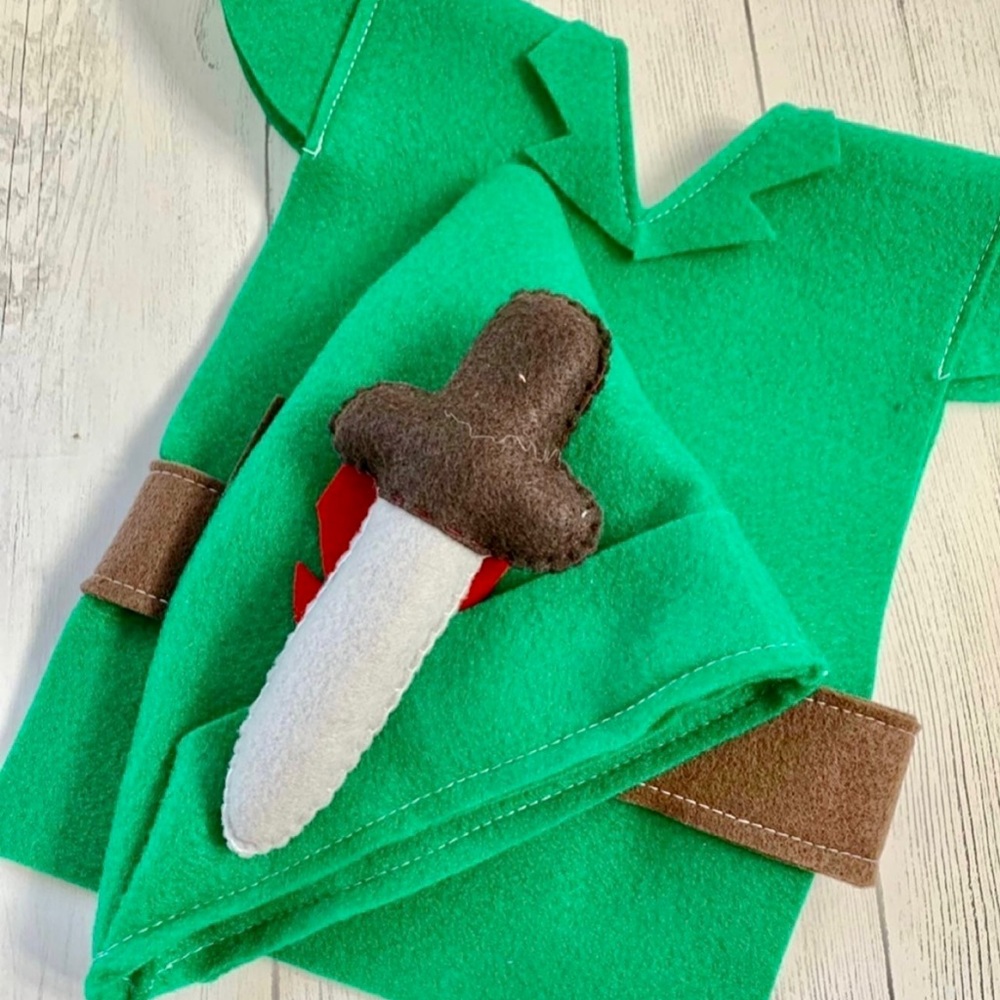 Peter Pan felt tunic costume/ Halloween